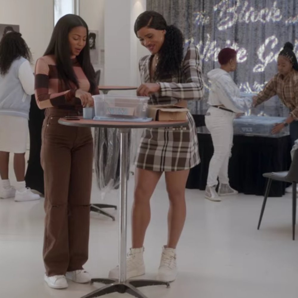 ADIDAS x IVY PARK Brown Plaid Blazer Detachable Dress